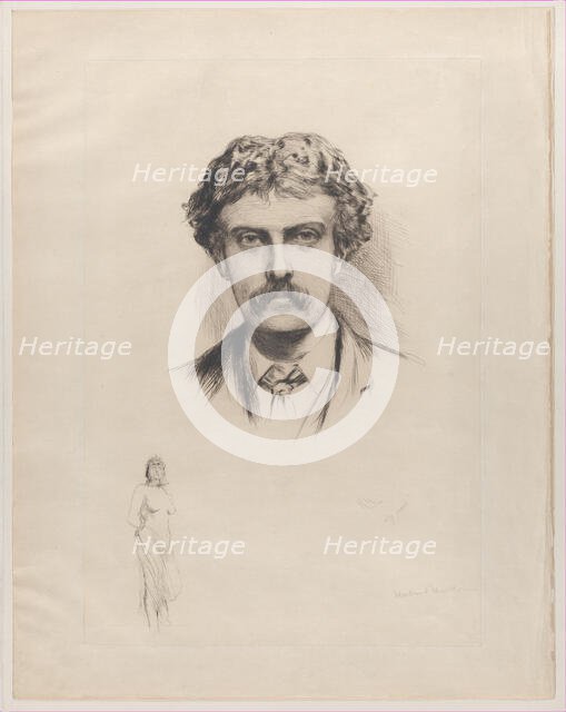 Portrait of Cecil Lawson, 1882. Creator: Hubert von Herkomer.