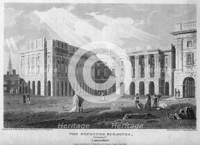 The Exchange Buildings, (Liverpool), Lancashire, August 1808. Artist: Unknown