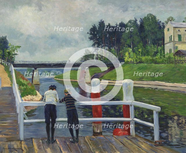 On the Landing Stage, 1906. Creator: Franck; Philipp (1860-1944).