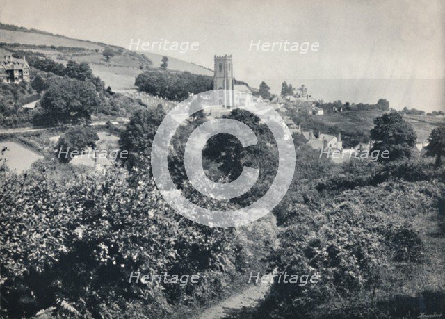 'Minehead - View of the Village and Church', 1895. Artist: Unknown.