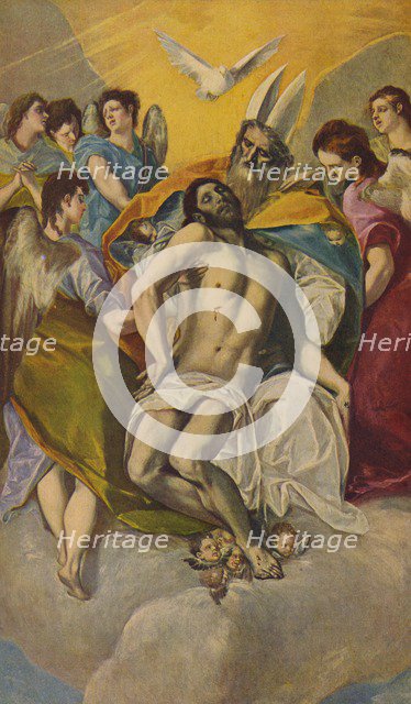 'Cristo En Brazos Del Padre Eterno', (Christ in Arms of the Eternal Father), 1577, (c1934). Artist: El Greco.