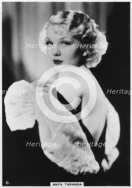 Anya Taranda, American model, showgirl and actress, c1938. Artist: Unknown