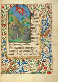 The Stigmatization of Saint Francis; Prayer Book of Charles the Bold, about 1480-1490. Creator: Unknown.