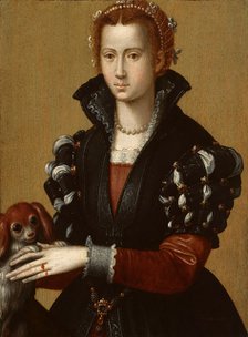 Portrait of Eleanor of Toledo (1522–1562), c. 1560. Artist: Allori, Alessandro (1535-1607)