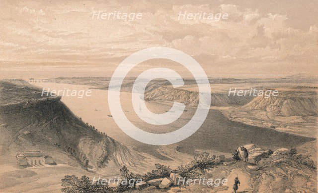 'The North Side of the Harbour of Sebastopol, from the Top of the Harbour', 1856. Artist: W Trask.
