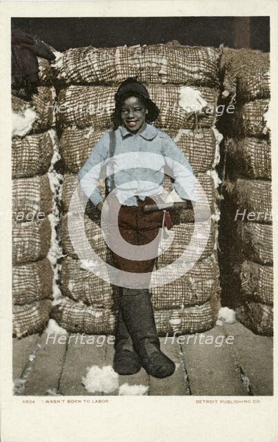 I Wasn't Born to Labor, 1902 - 1903. Creator: Detroit Publishing Company.