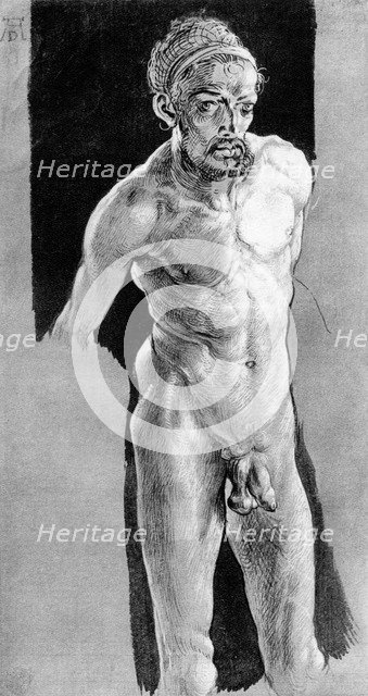'Self Portrait in the Nude', c1507, (1936). Artist: Albrecht Dürer