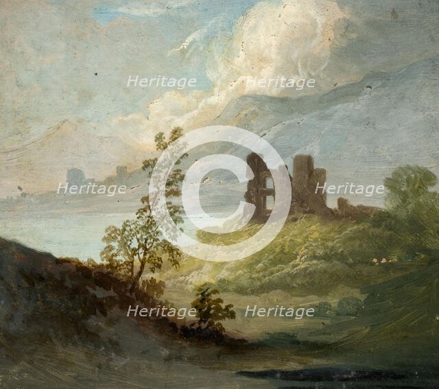 Stone Ruin on Hilltop [undated]. Creator: Lines Family.