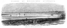 Emerald Hill, from the Suburban Railway - Floods at Melbourne, Australia, 1864. Artist: Unknown