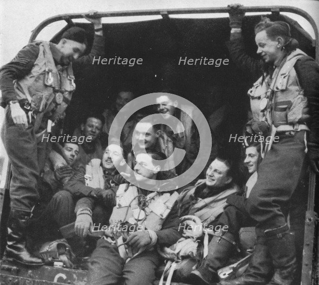 The men and the aircraft, c1940 (1943). Artist: Unknown.