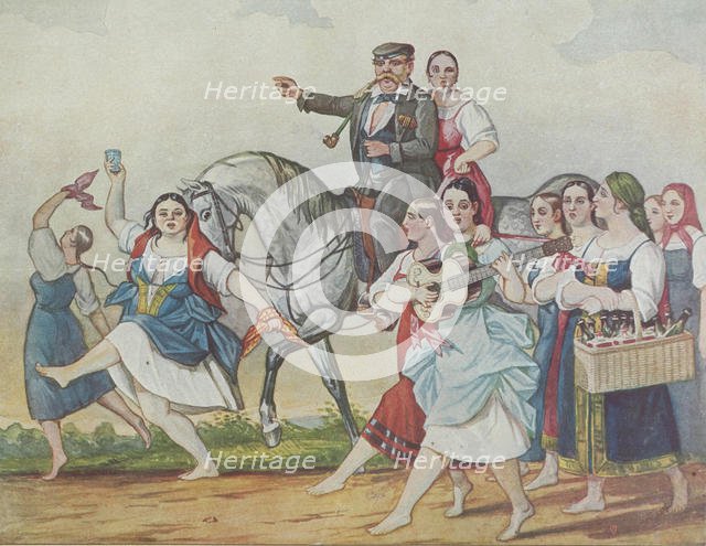 Landlord and his Harem, 1830-1840s. Creator: Hampeln, Carl, von (1794-after 1880).