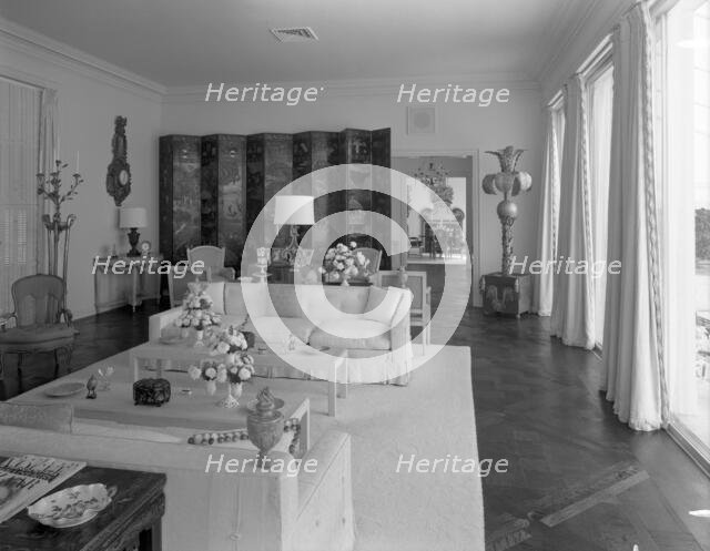 Dr. and Mrs. Leon Levy, residence at 1409 S. Ocean Blvd., Palm Beach, 1959. Creator: Gottscho-Schleisner, Inc.