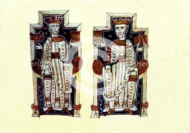 Ramón Berenguer III 'The Great' (1082-1131), Earl of Barcelona and Alfonso I of Toulouse, Miniatu…