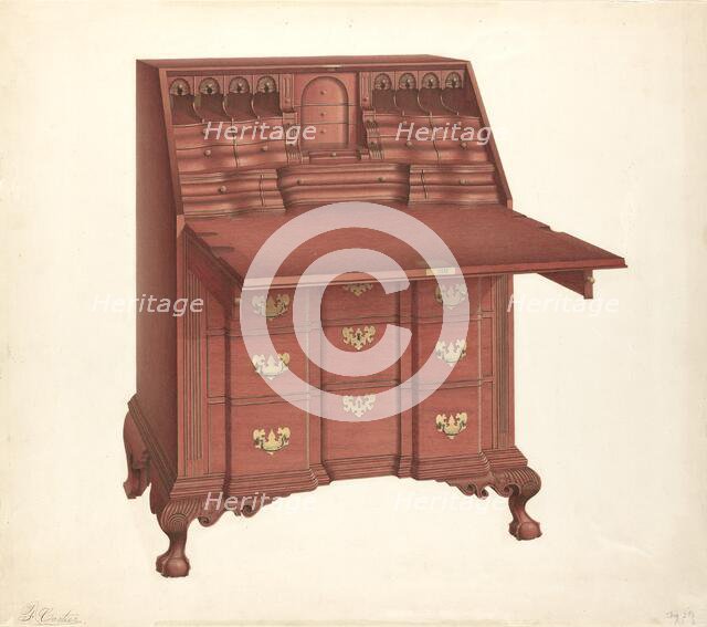 Desk, c. 1941. Creator: Ferdinand Cartier.