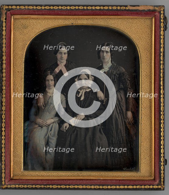 Untitled (Portrait of Four Women), 1852. Creator: R. Emmert Churchill.