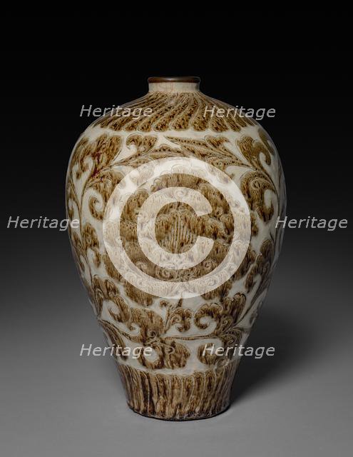 Meiping Vase: Cizhou Ware, 1100s. Creator: Unknown.