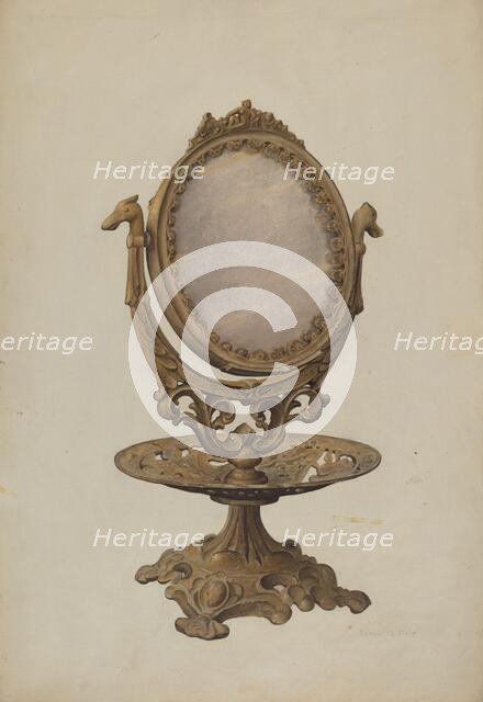 Dressing Mirror, c. 1938. Creator: Samuel O. Klein.