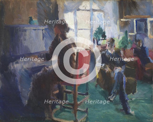 At the Piano, 1894. Creator: Harriet Backer.