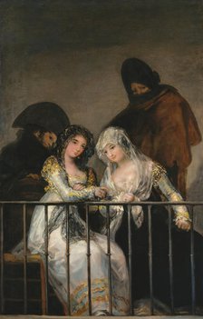 Majas on a Balcony, ca. 1800-1810. Creator: Francisco Goya.