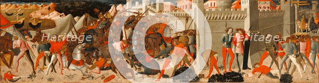 Battle Before a Walled City, second half of 15th century. Creator: Unknown.