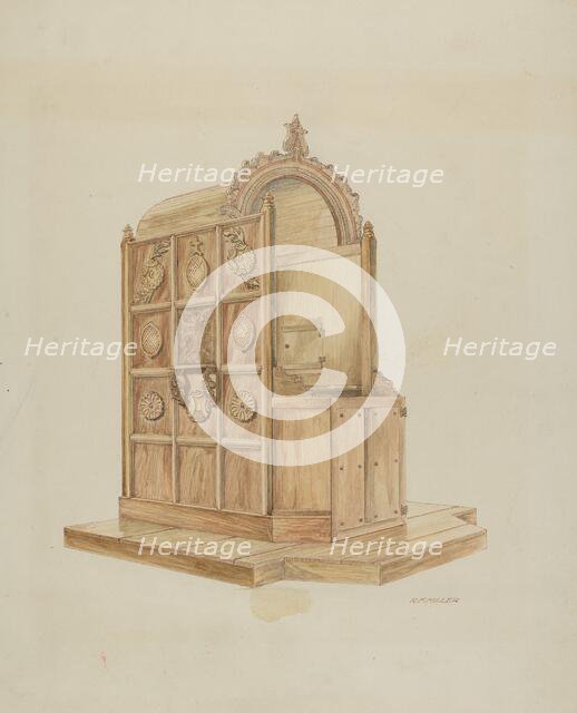 Confessional, c. 1936. Creator: Randolph F Miller.
