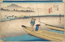 Mitsuke; Tenryugawa Ferry, Station No. 29. Creator: Ando Hiroshige.