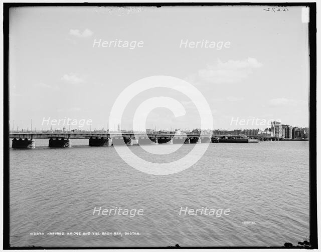 Harvard Bridge and the Back Bay, Boston, between 1890 and 1901. Creator: Unknown.