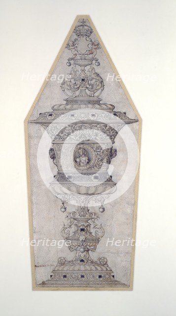 Design for the Jane Seymour gold cup, 1536-1537. Artist: Hans Holbein the Younger.