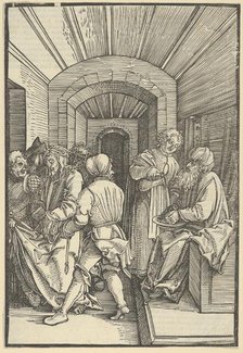 Pilate Washing his Hands, from Speculum passionis domini nostri Ihesu Christi, 1507. Creator: Hans Schäufelein the Elder.