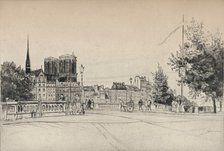 'The Towers of Notre-Dame', 1915. Artist: William Walker.