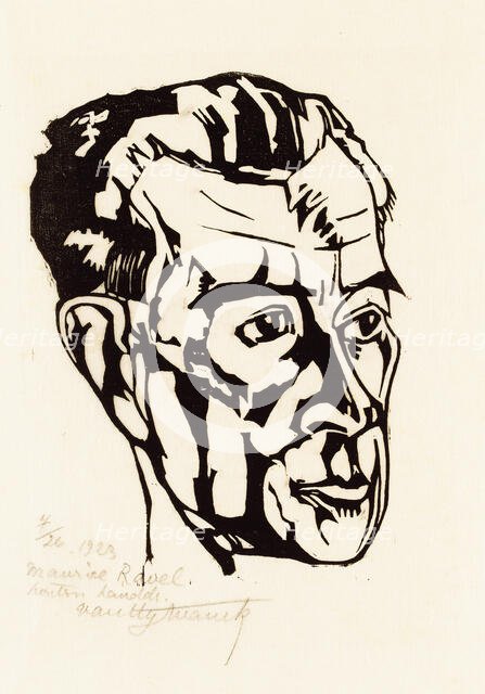 Portrait of the Composer Maurice Ravel (1875-1937), 1923. Creator: Van Uytvanck, Valentijn Edgar (1896-1950).