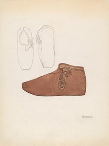 Child's Shoe, c. 1936. Creator: Margaret Concha.