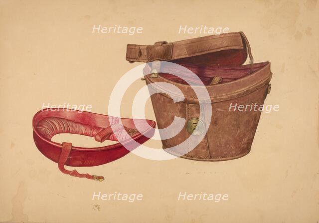 Man's Hat Box, c. 1940. Creator: Lelah Nelson.