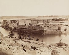 View of the Island of Philae from the South West, between 1860 and 1903. Creator: Antonio Beato.