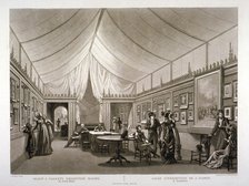 J Isabey's exhibition rooms on Pall Mall, Westminster, London, 1820.                                 Artist: William James Bennett