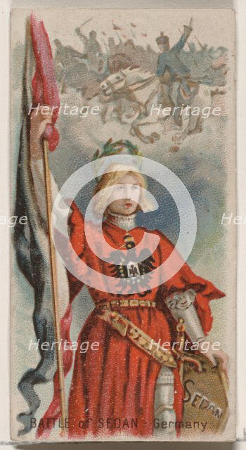 Battle of Sedan, Germany, from the Holidays series (N80) for Duke brand cigarettes, 1890., 1890. Creator: George S. Harris & Sons.