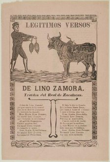 True Verses about Lino Zamora, 1911. Creator: José Guadalupe Posada.