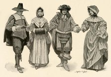 'Clothing during the time of 1620-1670', 1903, (1937). Creator: Sophie B Steel.