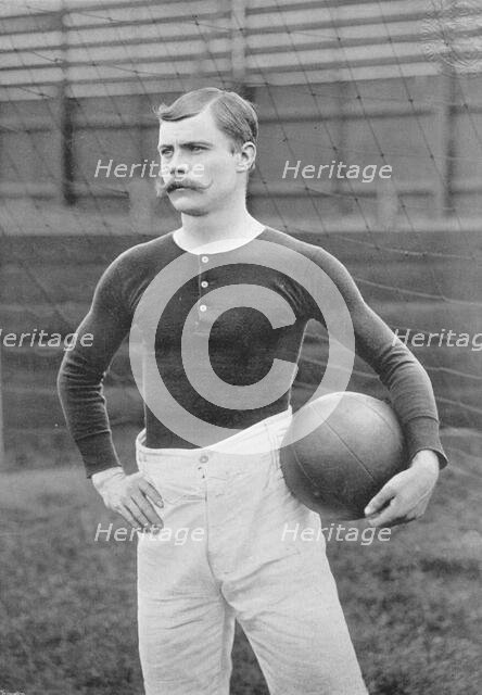 Portrait of the Millwall Athletic footballer A Geddes, 1896. Creator: Symmons & Thiele.
