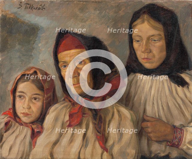 Listening to the Sermon, 1939. Creator: Stefan Polkorab.