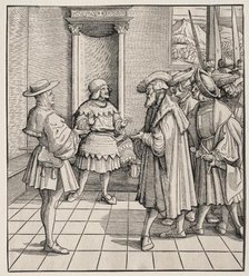 The Bad Advice of One Little Man to Another, 1512-1516. Creator: Hans Burgkmair (German, 1473-1531).