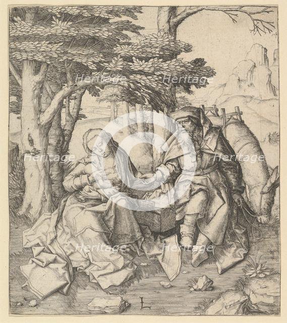 Rest on the Flight Into Egypt, ca. 1506. Creator: Lucas van Leyden.