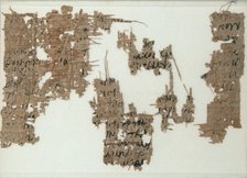 Papyrus Fragments, Coptic, 4th-7th century. Creator: Unknown.