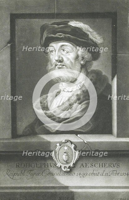 Rodolphus Aescherus, c1756. Creator: Sebastian Walch.