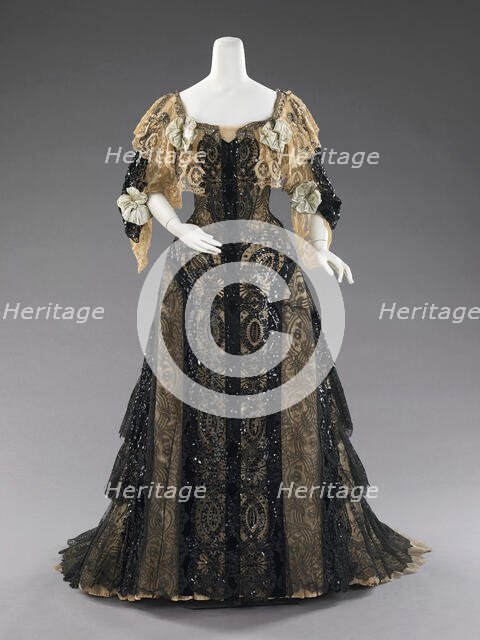 Evening ensemble, American, 1890-95. Creator: Unknown.