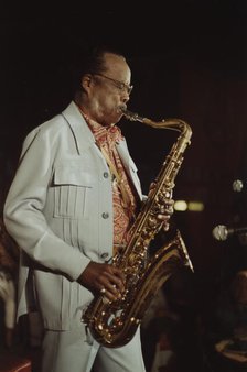 Buddy Tate, (Harlem Stampede), Edinburgh Jazz Festival, Scotland, 1986. Creator: Brian Foskett.