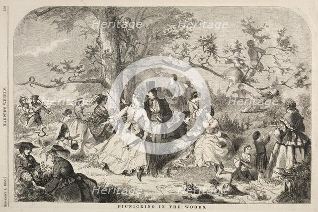 Picknicking in the Woods, 1858. Creator: Winslow Homer (American, 1836-1910).