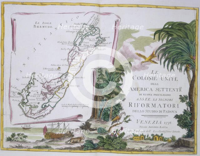 Map of Bermuda, 1778. Creator: Unknown.
