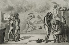 Russian baths, 1839. Creator: Augustin François Lemaitre.