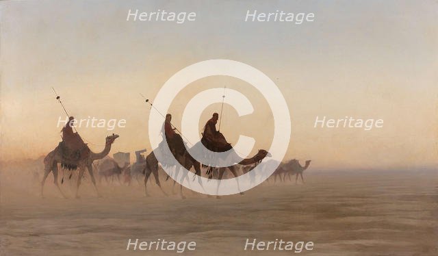 Great caravan of Mecca. Creator: Frère, Charles-Théodore (1814-1888).